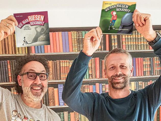 Begeistert von Gott: RB-Leipzig-Trainer Marco Rose (r.) und Mentalitätstrainer David Kadel. Rose engagiert sich u. a. für das christliche Mutmach-Projekt »Wie man Riesen bekämpft!« (www.wiemanriesenbekaempft.de)