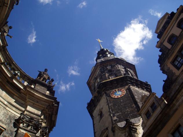 Schloss Dresden, wo sich das Grüne Gewölbe befindet