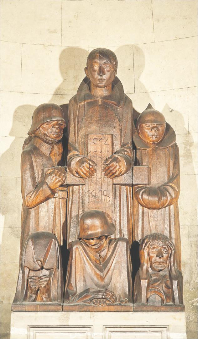 Holzskulptur »Magdeburger Ehrenmal« (1929) von Ernst Barlach