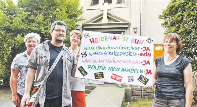 Heidenau, Kirche, Plakat, Flüchtlingshilfe, Versöhnung