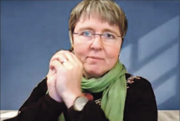Martina Hergt moderierte den Video-Austausch. Foto: Screenshot Martina Hergt