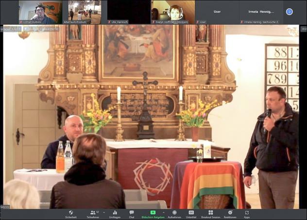 Gemeindeabend in Sebnitz – die Veranstaltung wurde per ZOOM übertragen. © Screenshot/ Gemeinde