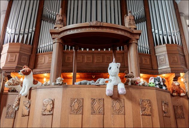 Orgelfestival in der Philippuskirche – beim Orgelkonzert für Kinder wurde die Orgel zur Arche Noah. © Uwe Winkler