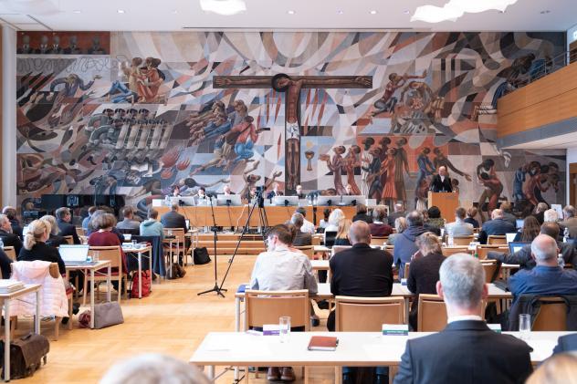 Archivbild der Herbstagung der 28. Landessynode Sachsens im Haus der Kirche Dresden 2023.