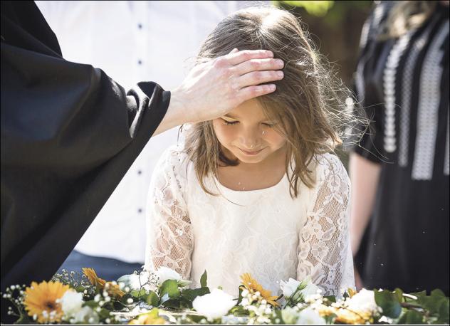 Taufe in der evangelischen Kindertagesstätte in Machern. © Diana Sickrodt