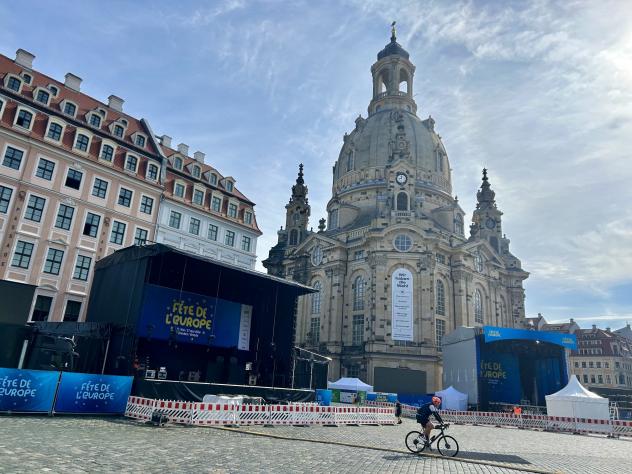 Frauenkirche Dresden Macron