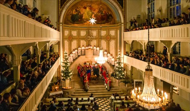 Die Gersdorfer Christmette wird seit 100 Jahren unverändert aufgeführt. Die Aufführung am Heiligabend war wie immer sehr gut besucht. Eine Wiederholung ist am 7. Januar um 17 Uhr in der Marienkirche zu erleben. © Markus Pfeifer