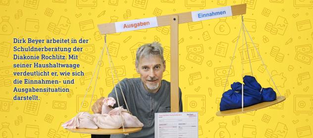 Schulden wiegen schwer. Foto: Wiegand Sturm; Phoenix Icons – stock.adobe.com; Montage: so Schulden wiegen schwer. Foto: Wiegand Sturm; Phoenix Icons – stock.adobe.com; Montage: so