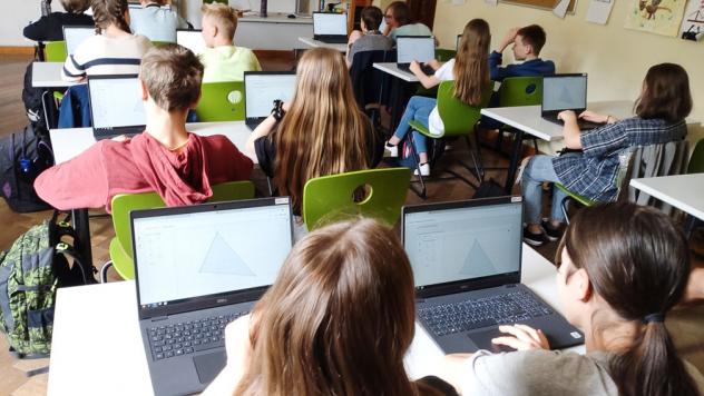 Mathematikunterricht mit »GeoGebra« am Evangelischen Gymnasium Tharandt. © Woldrich/EGT