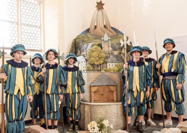 Die Annaberger Garde in der Katharinenkirche. © C. Bergmann