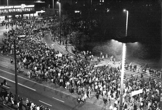 Montagsdemonstration in Leipzig am 23. Oktober 1989