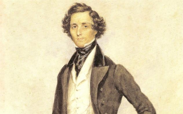 Felix Mendelssohn Bartholdy, Aquarell von James Warren Childe, 1830
