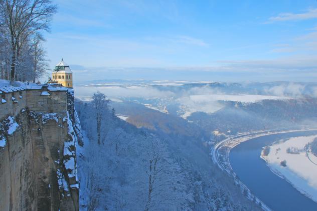 Festung Königstein Winter