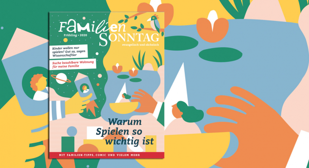 So sieht das neue Frühjahrsheft des FamilienSONNTAG aus. Grafik: FamilienSONNTAG FamilienSONNTAG
