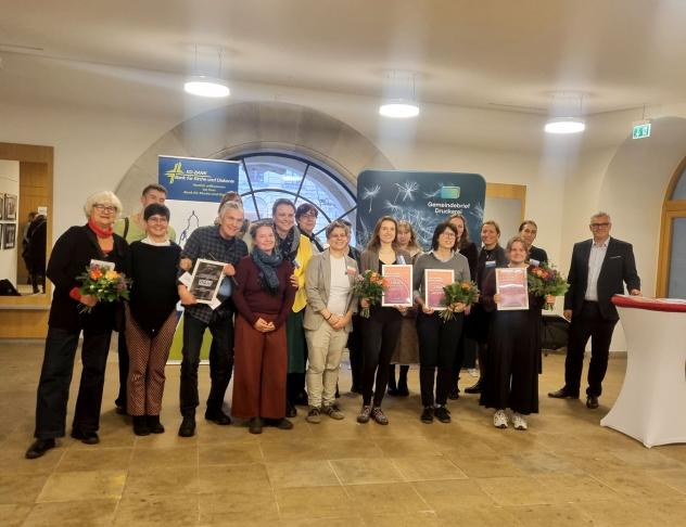 Verleihung des Evangelischen Medienpreises in Dresden, Gruppenfoto der Gewinner