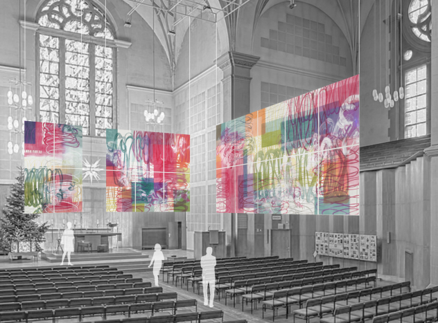 Farbraumkonstruktion in der Lukaskirche