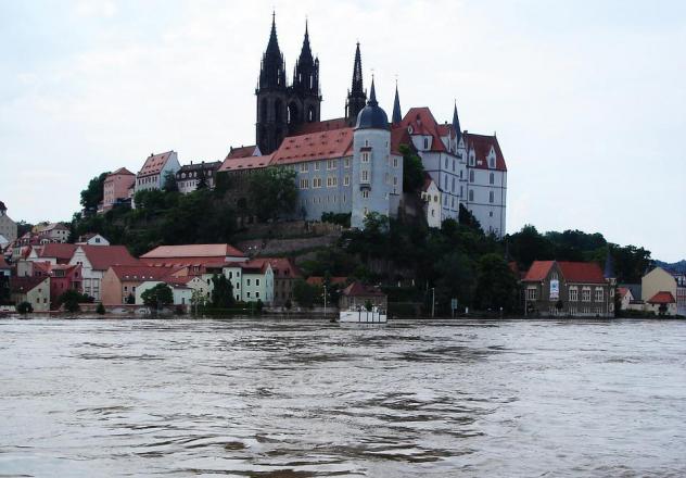 Hochwasser Elbe Meißen