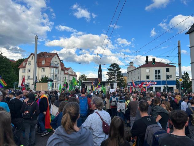 Demonstration Dresden Striesen