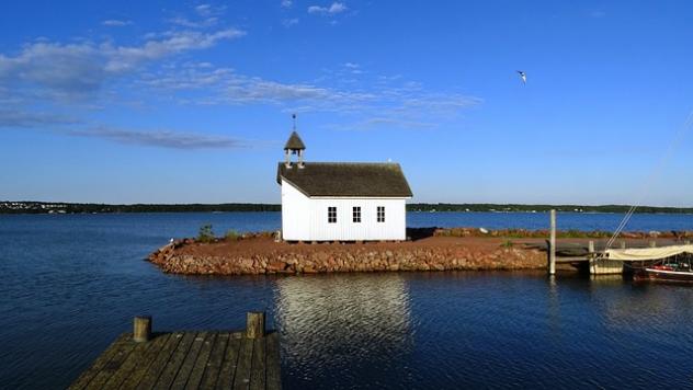 mariehamn aland aland-inseln insel kirche ostsee