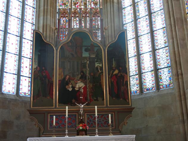 mittelalterliche Glasfenster Dom Meißen