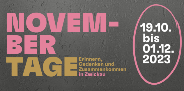 Zwickauer »Novembertage« erinnern an Pogrom, NSU und 1989