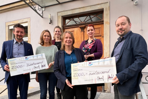 Übergabe der Spenden an die Cellex Stiftung und die KulturLoge Dresden