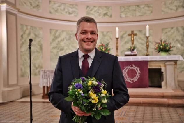 Dr. Sven Petry wurde in der Stadtkirche Hartha zum neuen Superintendenten für den Kirchenbezirk Leisnig-Oschatz gewählt. Foto: Uwe Winkler