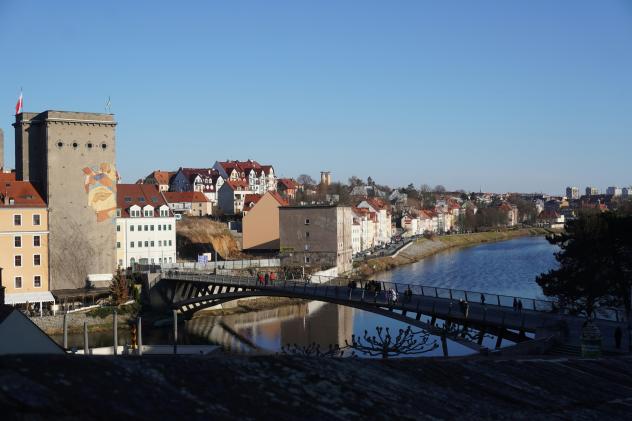 Die Neiße zwischen Görlitz und Zgorzelec