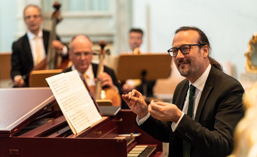 Matthias Grünert mit dem ensemble frauenkirche © Tobias Ritz/Frauenkirche