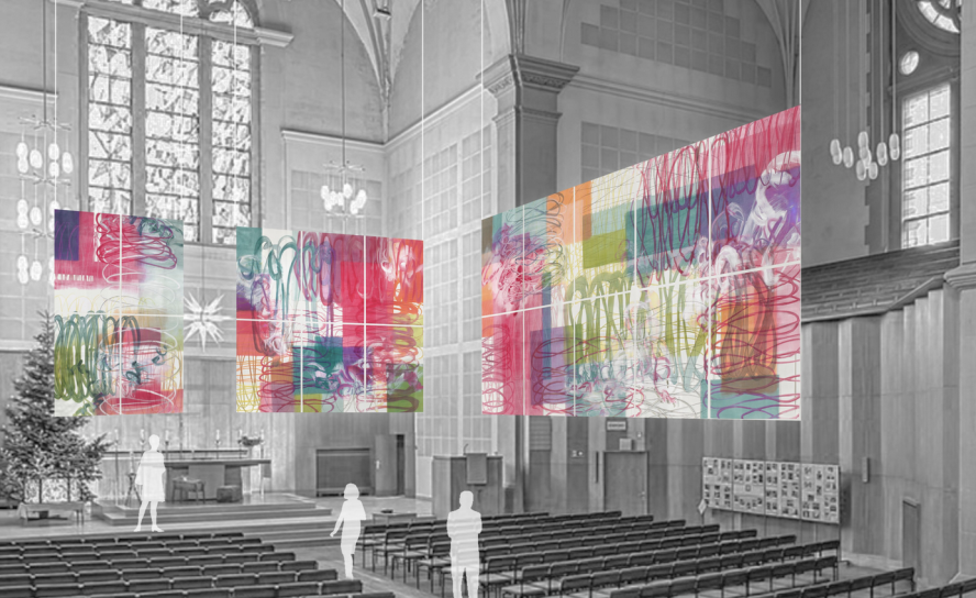 Farbraumkonstruktion in der Lukaskirche