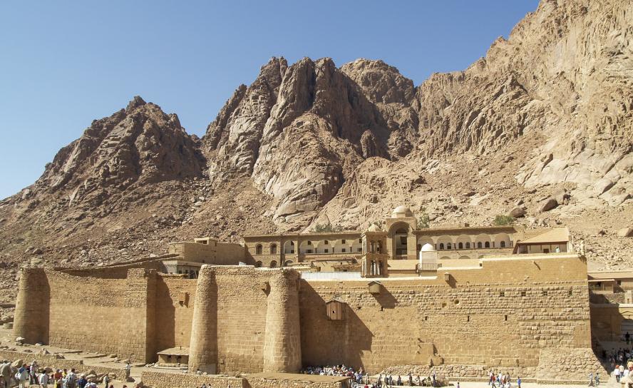 Das Katharinenkloster am Berg Sinai ist heute Ausgangspunkt für die Besteigung des Ortes, wo Mose die Gebote empfing.