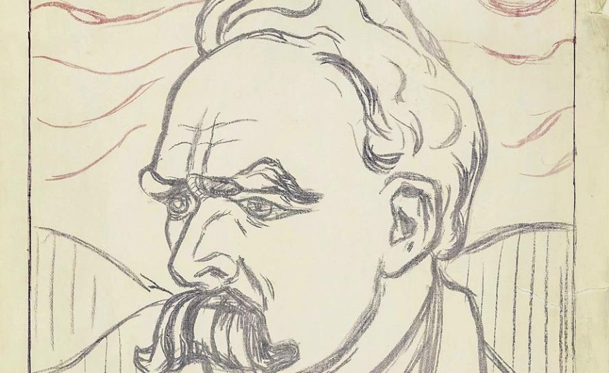Friedrich Nietzsche im Portrait von Edvard Munch.