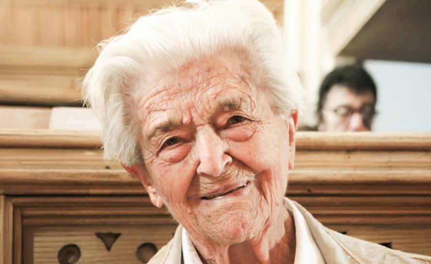Marianne Partenfelder bei der Smaragdenen Jubelkonfirmation. © Eberhard Mädler