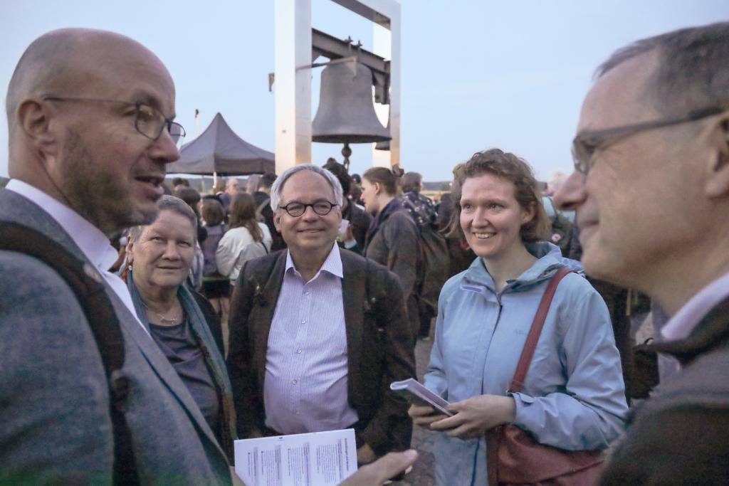 Auch im Ruhestand noch aktiv: Friedemann Oehme (M.) bei den Christlichen Begegnungstagen im Juni in Frankfurt/Oder und Slubice. © evlks.de