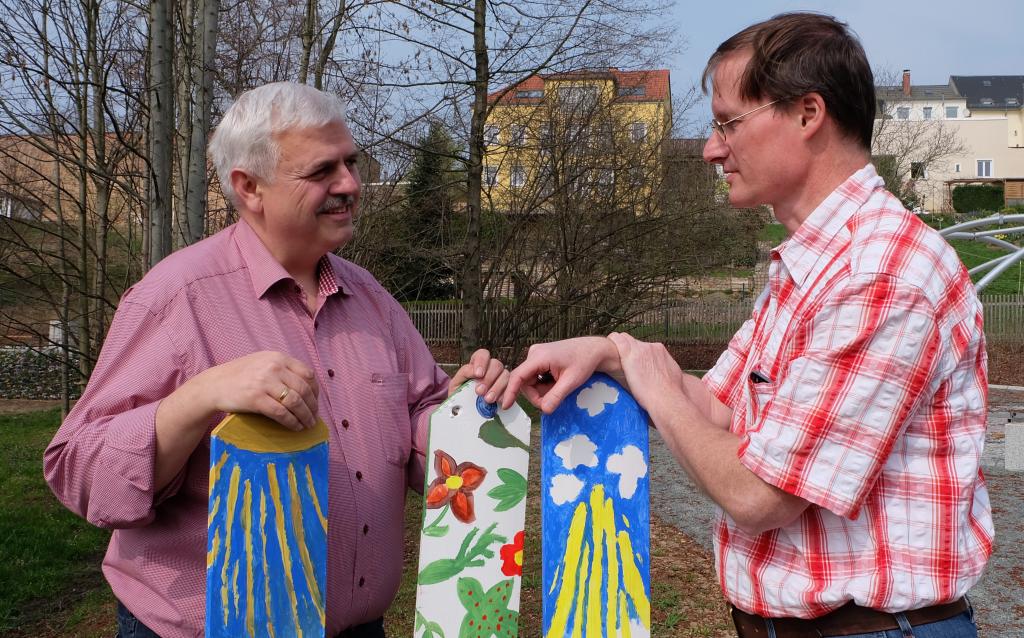 Landesgartenschau Frankenberg Blumen Bunter Zaun Ökumene Paradiesgarten