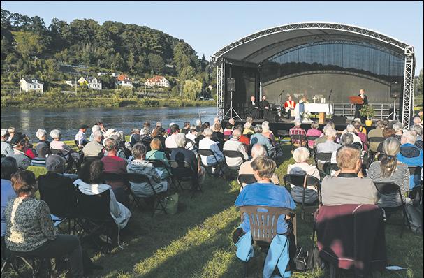 Gottesdienst, Elbe, Pirna, Tag der Schöpfung, Predigt, Sächsische Schweiz, Wasser