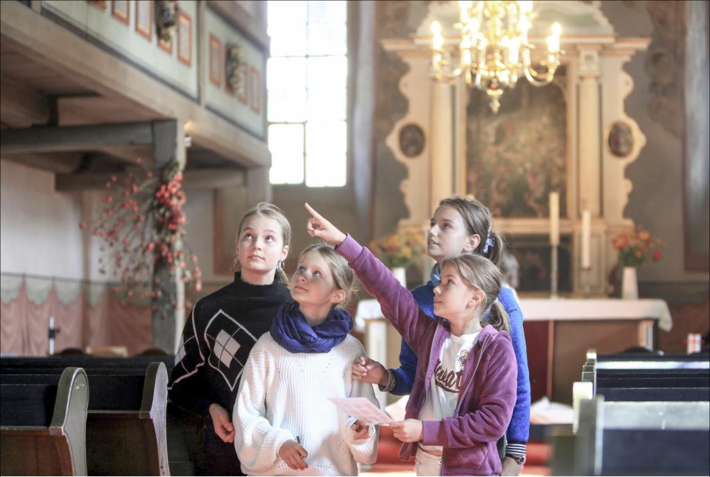 Das Kirchenfest in Liebethal bot spannendes Programm für Jung und Alt wie Kirchenquiz (Foto), Kirchenrallye, Kirchenführungen, Orgel entdecken sowie Wissenswertes aus 650 Jahren Historie des Gotteshauses. © Daniel Förster