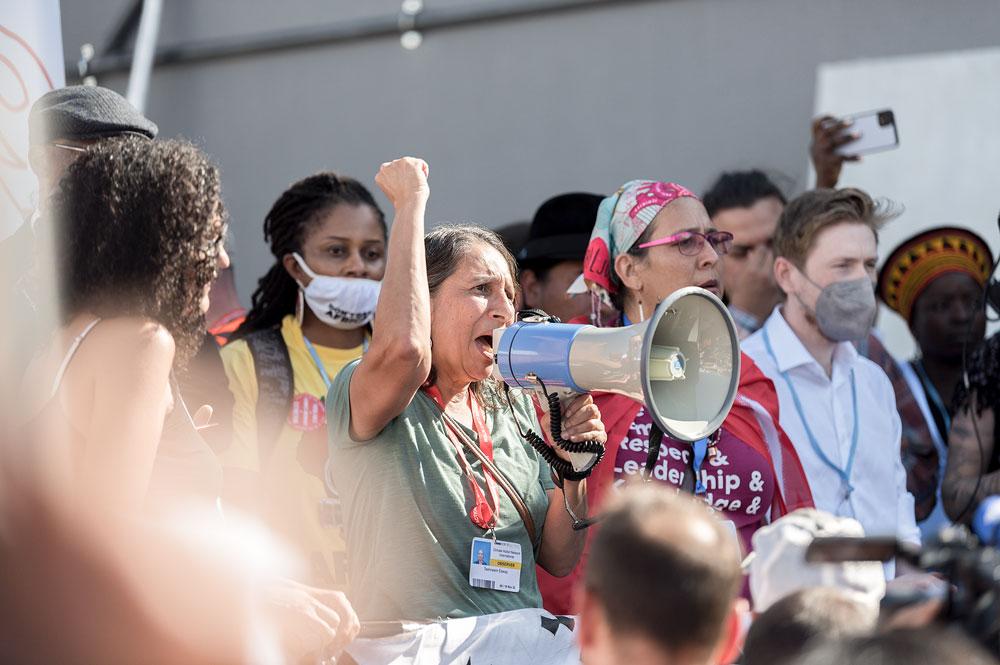 Aufstand fürs Klima: Demonstranten aus vielen Nationen beim Weltklimagipfel. © LWB/Albin Hillert