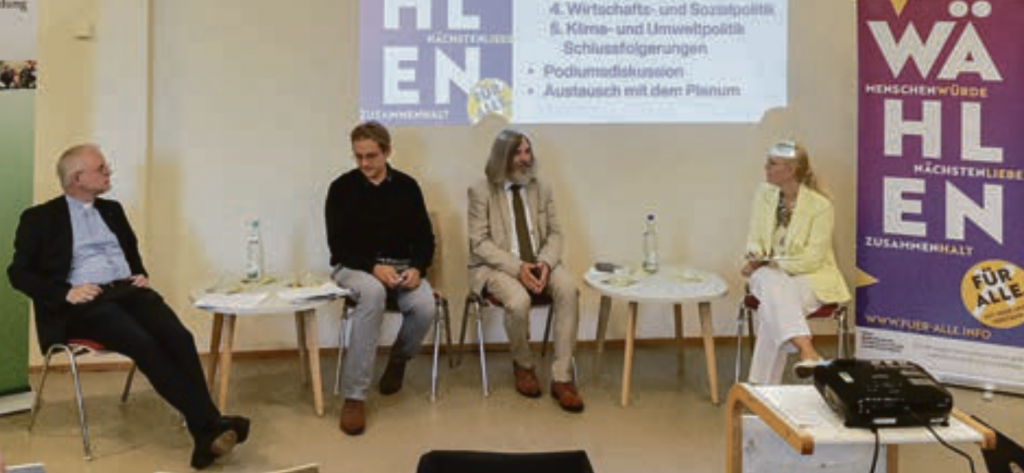 Christlicher Wahlcheck in Bautzen: Prof. Peter Schallenberg, Andreas Oschika, Christian Kühne, Dr. Daniela Pscheida-Überreiter (v. l.). © C. Seele