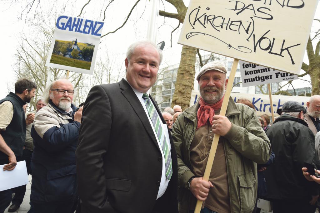 2017 bei den Protestierern gegen die Gemeindestrukturreform