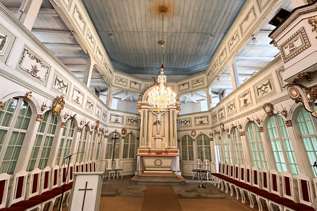 Blick in die Kirche von Lawalde. © LfD/A. Michel