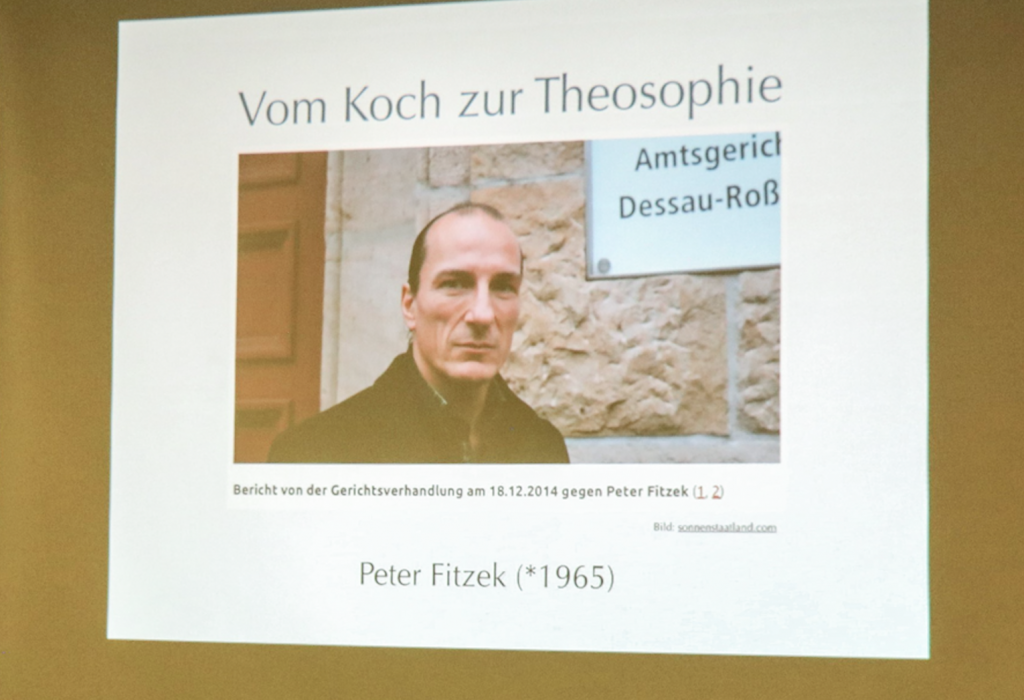 Harald Lamprecht, Beauftragter für Weltanschauungs- und Sektenfragen bei der Landeskirche, sprach bei einem  Informationsabend der Kirchgemeinde in Eibenstock über Peter Fitzek und sein »Königreich Deutschland«. © Irmela Hennig