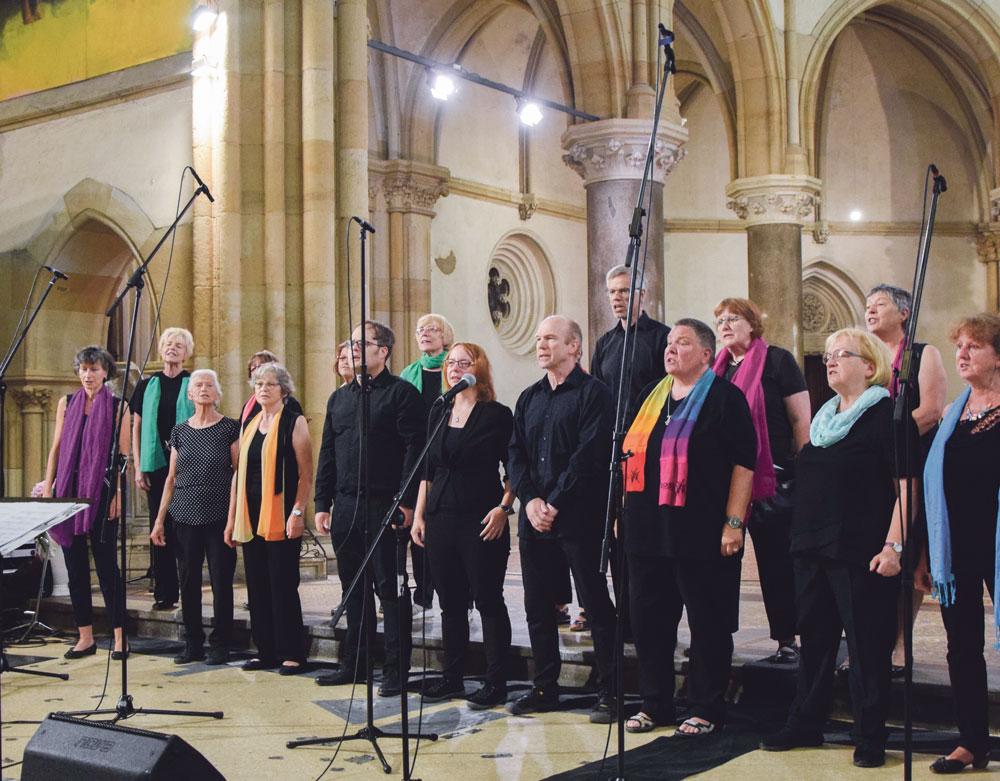 Der Gospelchor Leipzig sorgte für musikalische Stimmung. © LMW