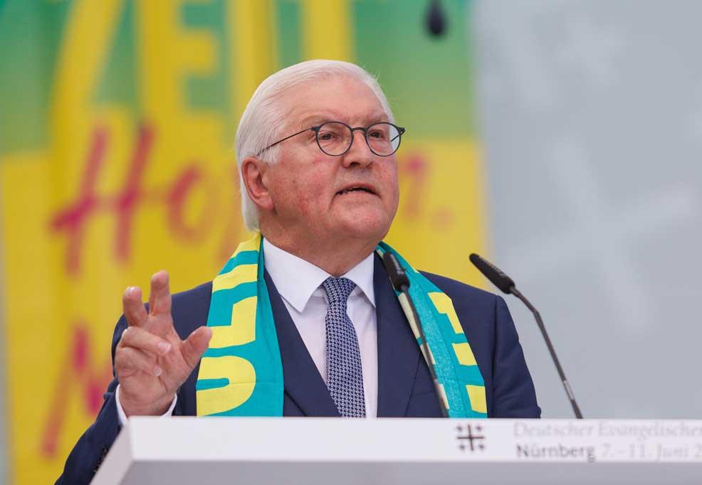 F.-W. Steinmeier bei der Eröffnung des Kirchentages. © Bongard/DEKT