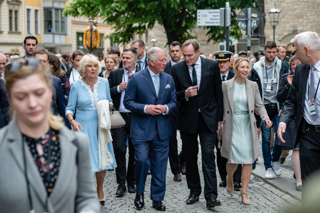 Prinz Charles Camilla Leipzigs Oberbürgermeister Burkhard Jung