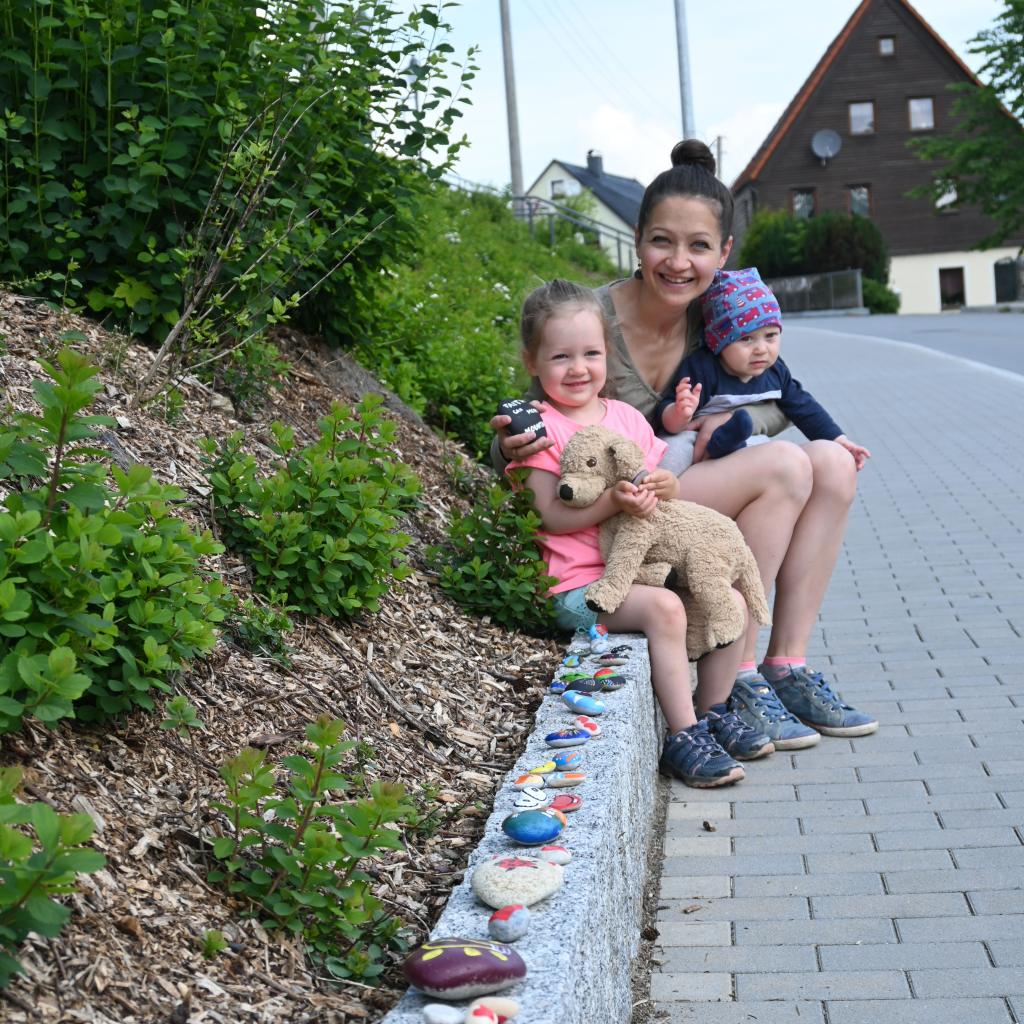 Steine, bunte Steine, Steinspiel, Neudorf, Erzgebirge