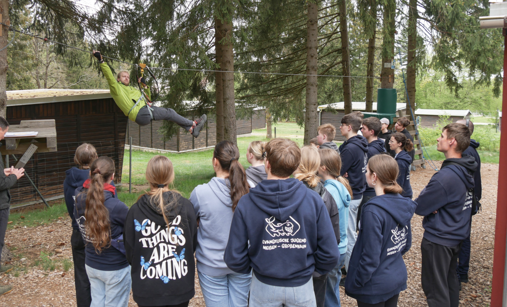 Unter den Bewegungs-Workshops erfreute sich besonders der Kletterpark – mit Seilrutsche – großer Beliebtheit. © M. Rosenbaum