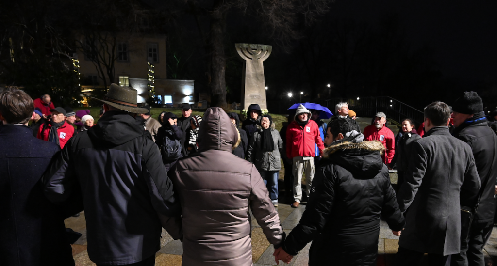 Menschenkette Demo Dresden