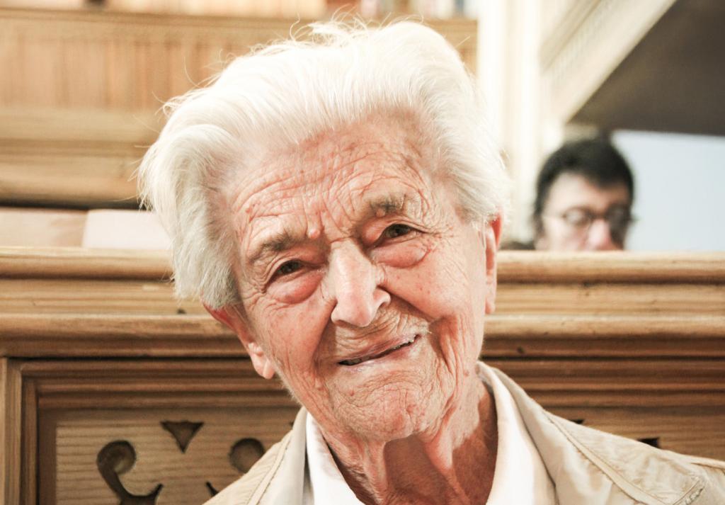 Marianne Partenfelder bei der Smaragdenen Jubelkonfirmation. © Eberhard Mädler