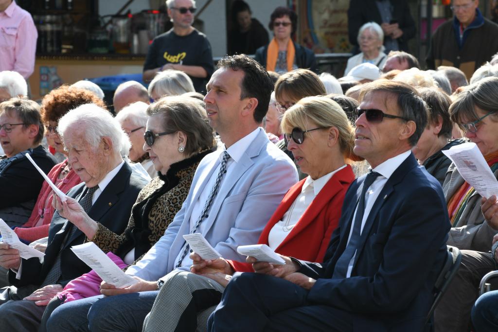 Festgottesdienst, Publikum, Riesa, Tag der Sachsen, Kurt Biedenkopf, Matthias Rößler